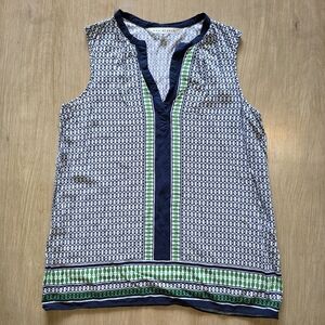 Max Studio Sleeveless Printed Tunic Blouse – Size Medium